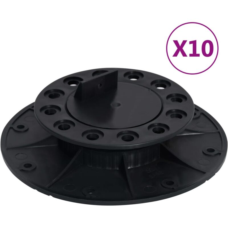 foto del prodotto vidaxl piedini regolabili per decking 10 pz 25 40 mm