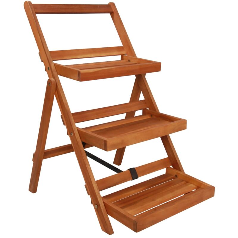 foto del prodotto vidaxl piedistallo per piante a 3 livelli 50x63x80cm massello d acacia