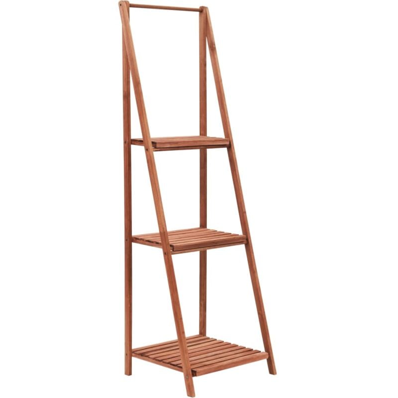 foto del prodotto vidaxl piedistallo per piante con mensole in legno di cedro marrone vari dimensioni dimensioni 45 x 40 x 145 cm