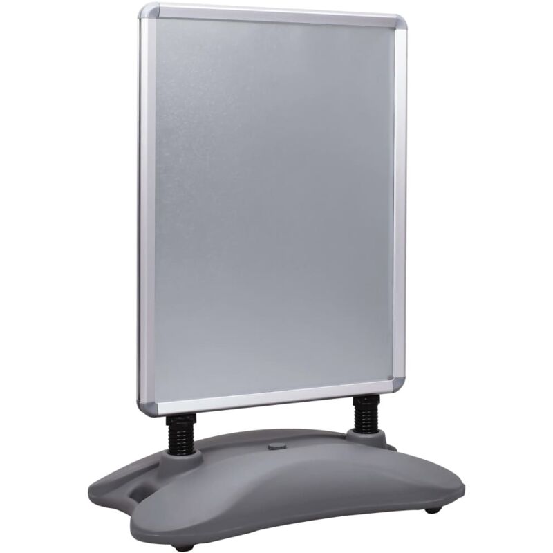 foto del prodotto vidaxl piedistallo per poster a1 base ad acqua grigio lega alluminio vari colori colore grigio e nero