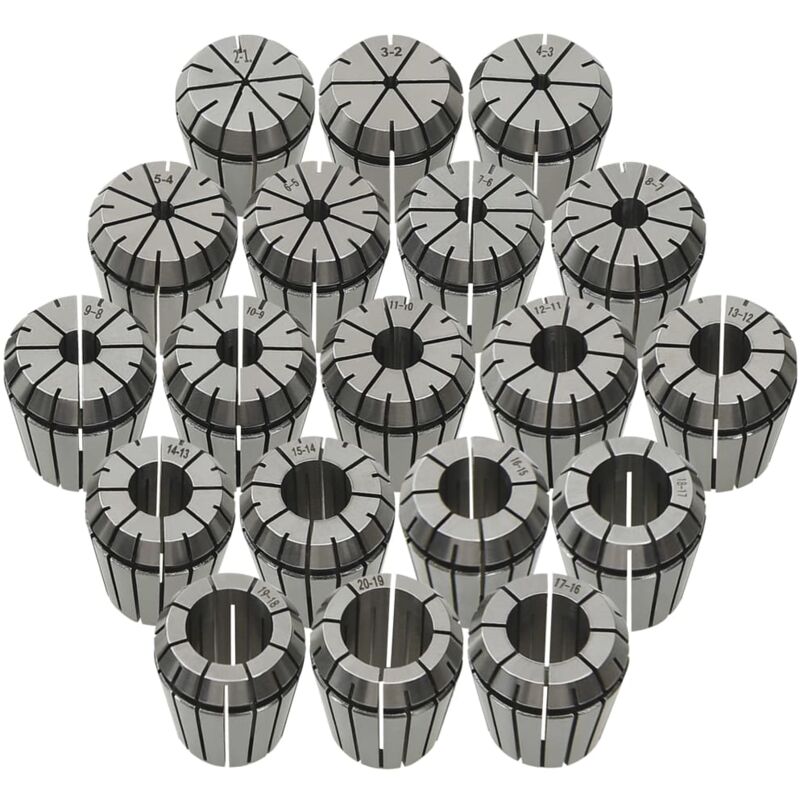 foto del prodotto vidaxl pinze per colletti er32 set utensili per tornitura 19 pz
