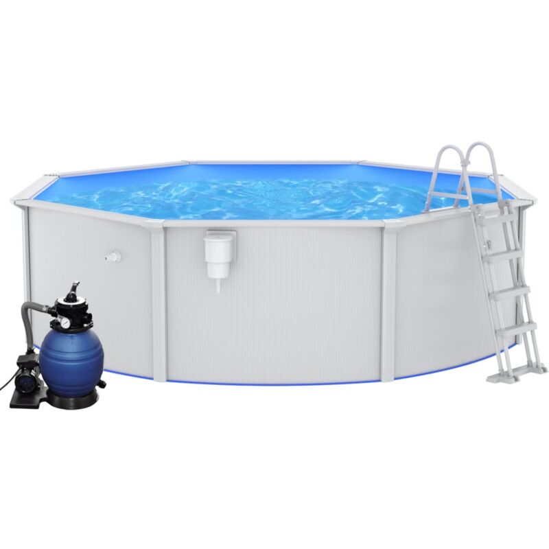 foto del prodotto vidaxl piscina con pompa filtro a sabbia e scaletta 460x120 cm
