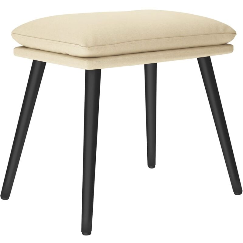 foto del prodotto vidaxl poggiapiedi crema 45x29,5x35 cm in tessuto