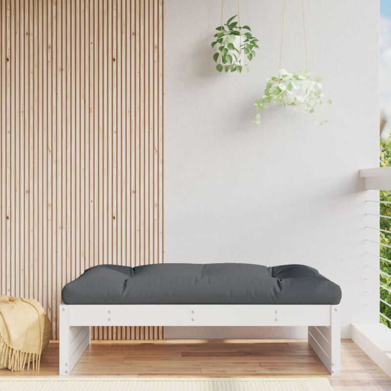 foto del prodotto vidaxl poggiapiedi da giardino 120x80 cm legno massello di pino bianco