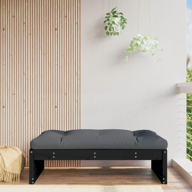 foto del prodotto vidaxl poggiapiedi da giardino 120x80 cm legno massello di pino nero