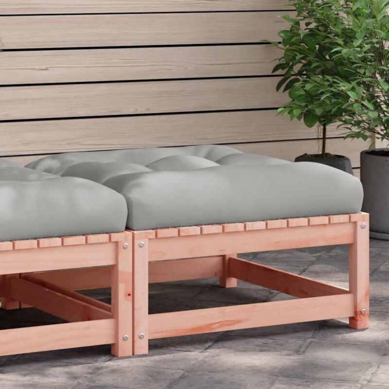 foto del prodotto vidaxl poggiapiedi da giardino con cuscino legno massello di douglas