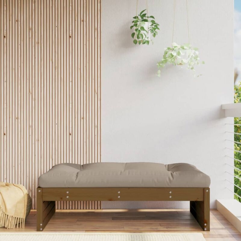 foto del prodotto vidaxl poggiapiedi giardino marrone ambra 120x80cm legno massello pino