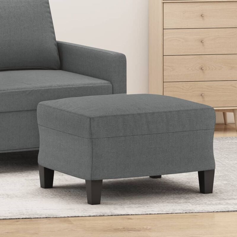 foto del prodotto vidaxl poggiapiedi grigio scuro 60x50x41 cm in tessuto