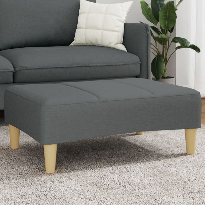 foto del prodotto vidaxl poggiapiedi grigio scuro 77x55x31 cm in tessuto