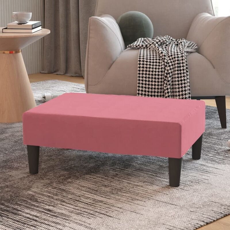 foto del prodotto vidaxl poggiapiedi rosa 78x56x32 cm in velluto