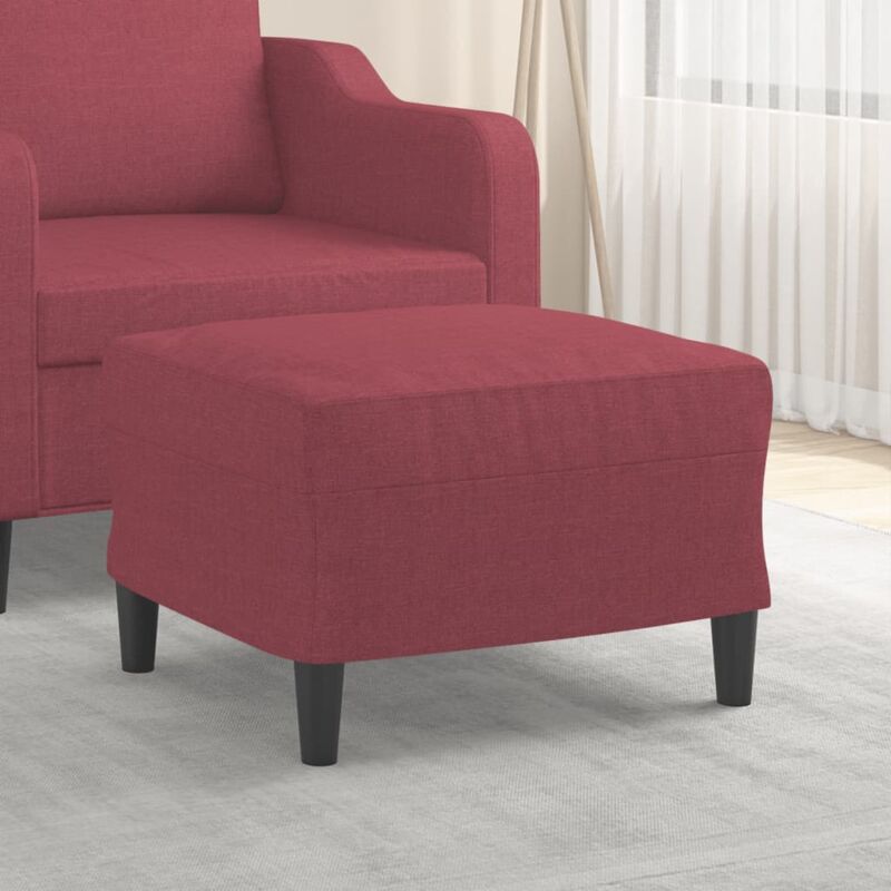 foto del prodotto vidaxl poggiapiedi rosso vino 60x50x41 cm in tessuto