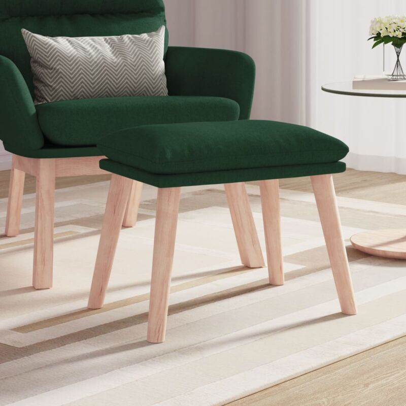 foto del prodotto vidaxl poggiapiedi verde scuro 45x29,5x35 cm in tessuto