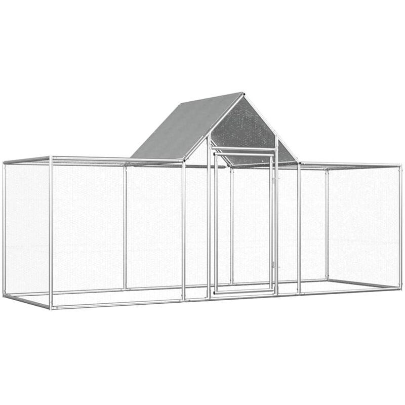 foto del prodotto vidaxl pollaio 3x1x1,5 m in acciaio zincato