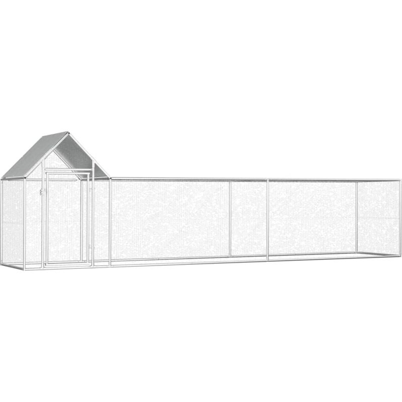 foto del prodotto vidaxl pollaio 5x1x1,5 m in acciaio zincato