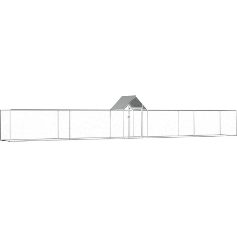 foto del prodotto vidaxl pollaio 9x1x1,5 m in acciaio zincato
