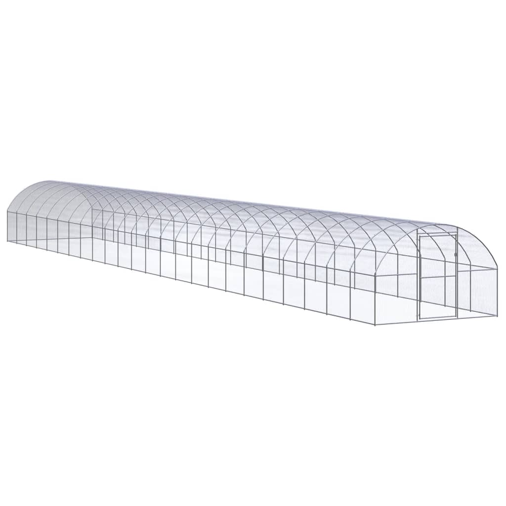 foto del prodotto vidaxl pollaio per esterni 3x24x2 m in acciaio zincato