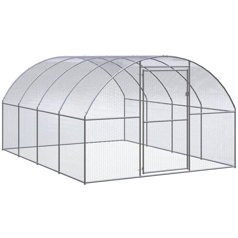 foto del prodotto vidaxl pollaio per esterni 3x4x2 m in acciaio zincato