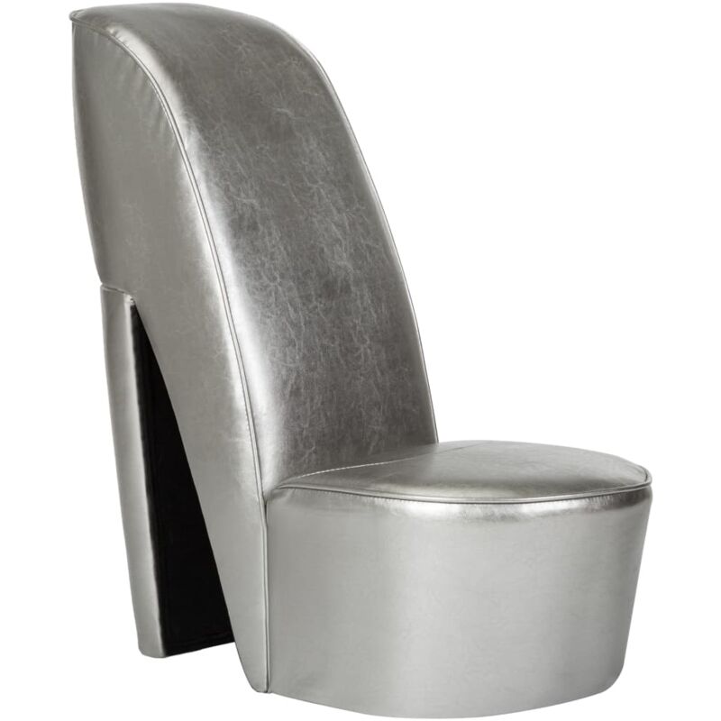 foto del prodotto vidaxl poltrona a forma di scarpa con tacco in ecopelle poltrona relax vari colori colore grigio chiaro
