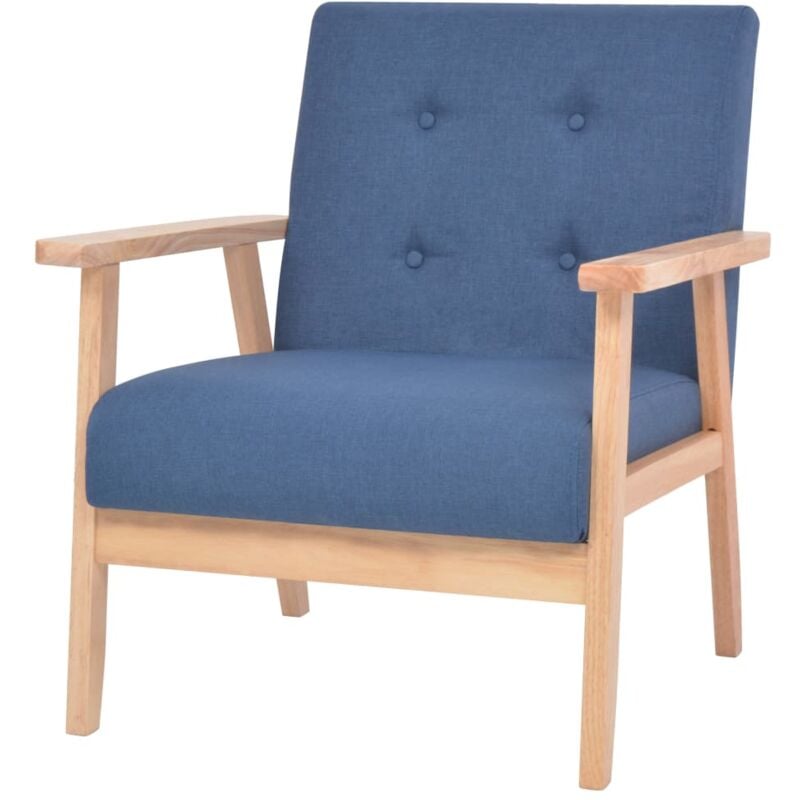 foto del prodotto vidaxl poltrona blu in tessuto