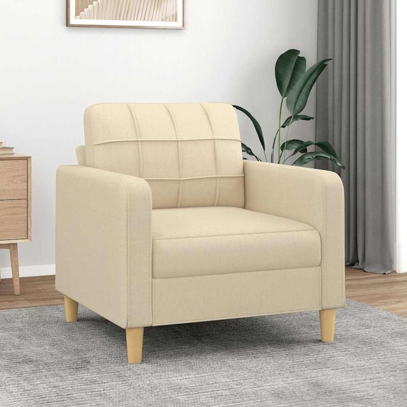 foto del prodotto vidaxl poltrona crema 60 cm in tessuto 743123