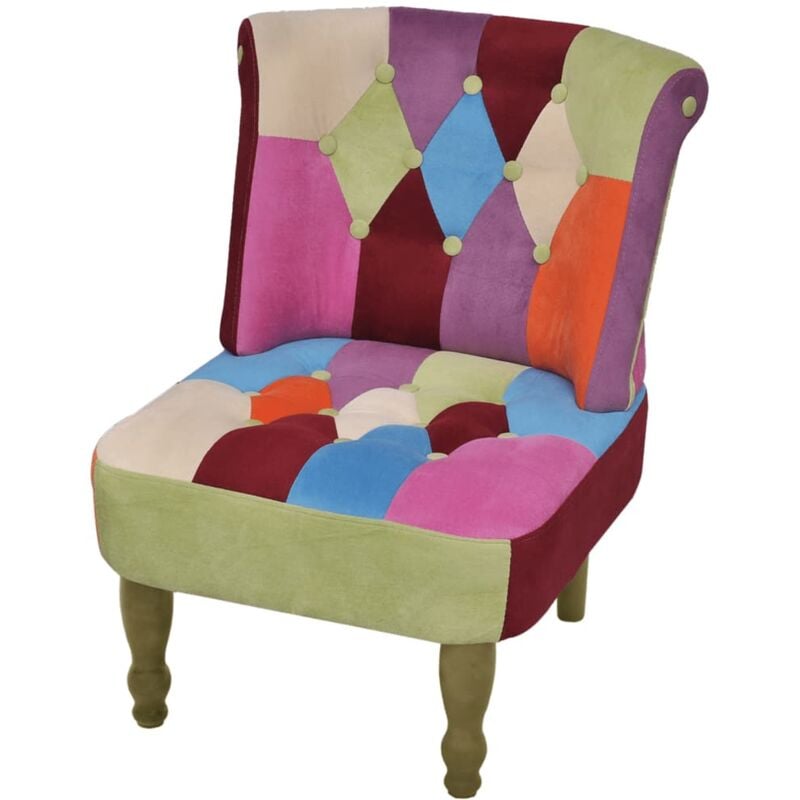 foto del prodotto vidaxl poltrona francese design patchwork in tessuto 634296
