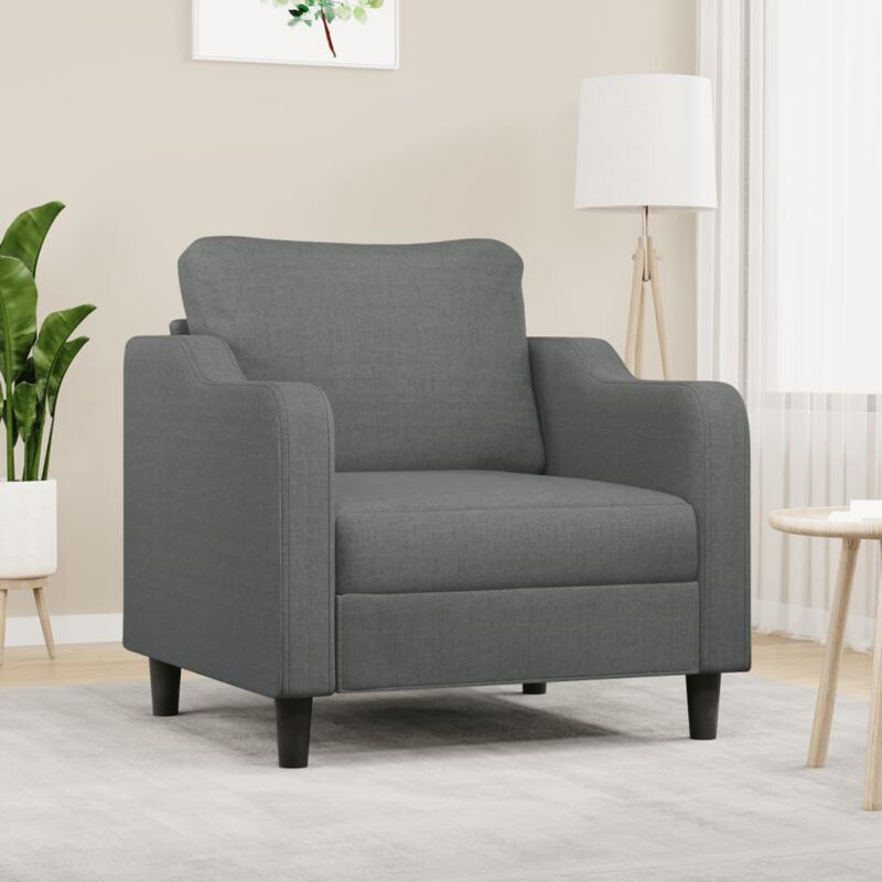 foto del prodotto vidaxl poltrona grigio scuro 60 cm in tessuto