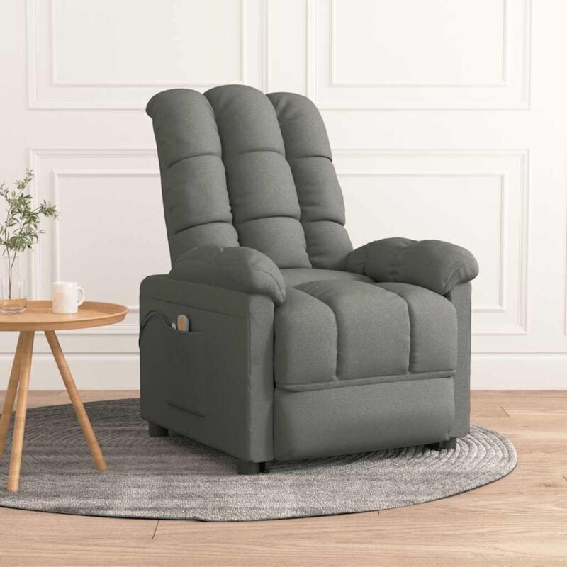 foto del prodotto vidaxl poltrona imbottita reclinabile elettrica in tessuto disponibile in vari colori colore antracite