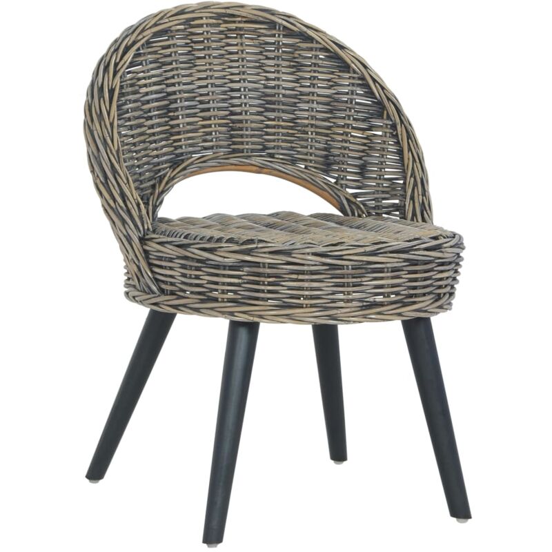 foto del prodotto vidaxl poltrona in rattan kubu nero