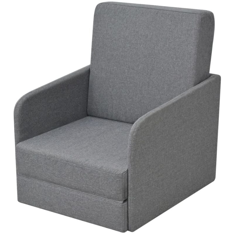 foto del prodotto vidaxl poltrona letto convertibile grigio chiaro in tessuto 217396