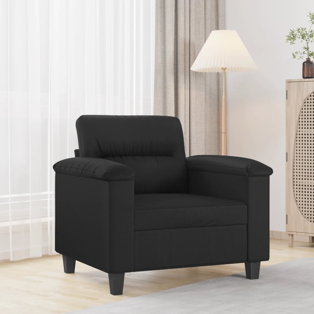 foto del prodotto vidaxl poltrona nera 60 cm in similpelle 896973