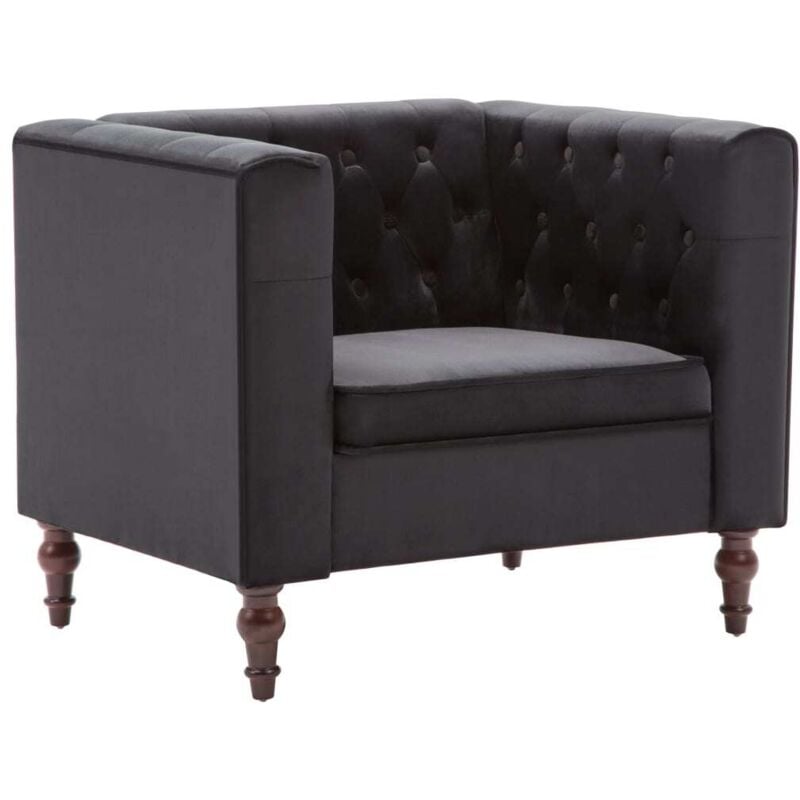 foto del prodotto vidaxl poltrona nera in velluto