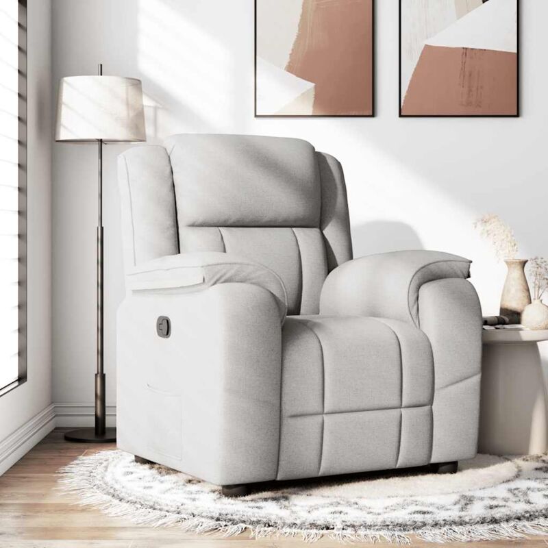 foto del prodotto vidaxl poltrona reclinabile in tessuto grigio nuvola