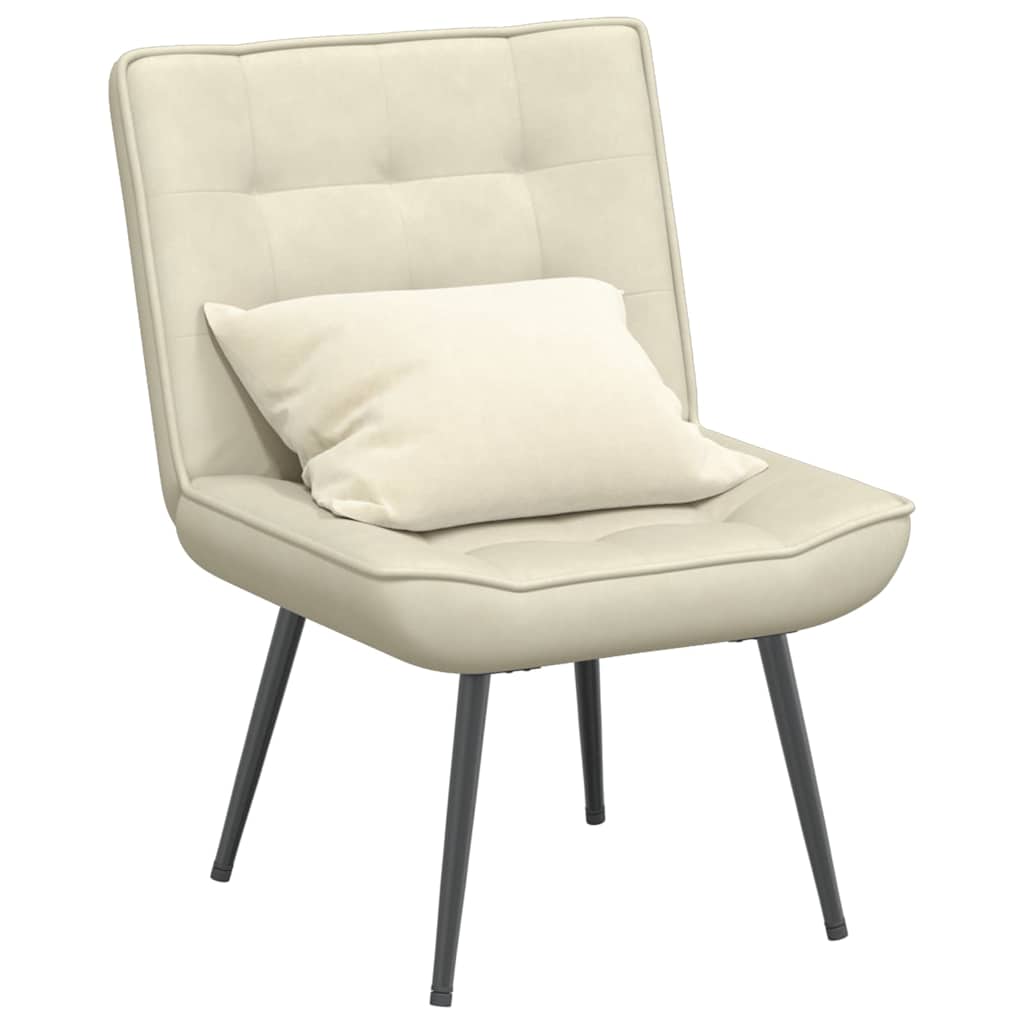 foto del prodotto vidaxl poltrona relax 64x74x84 cm crema in velluto