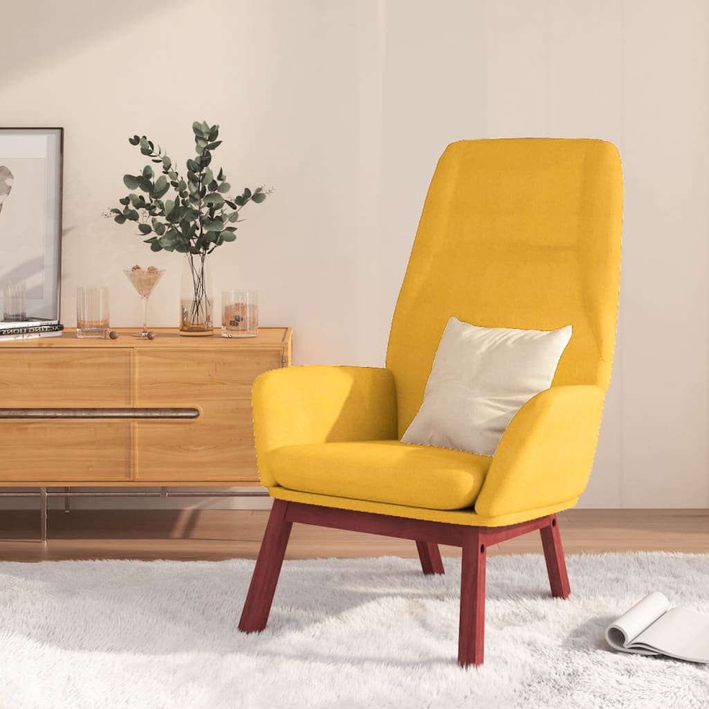 foto del prodotto vidaxl poltrona relax giallo senape in tessuto 874031
