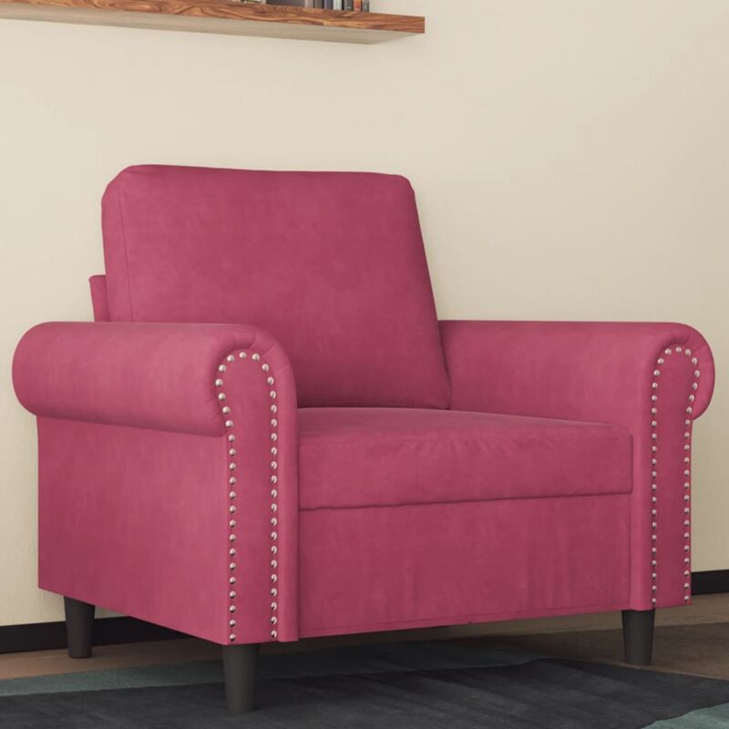 foto del prodotto vidaxl poltrona rosso vino 60 cm velluto