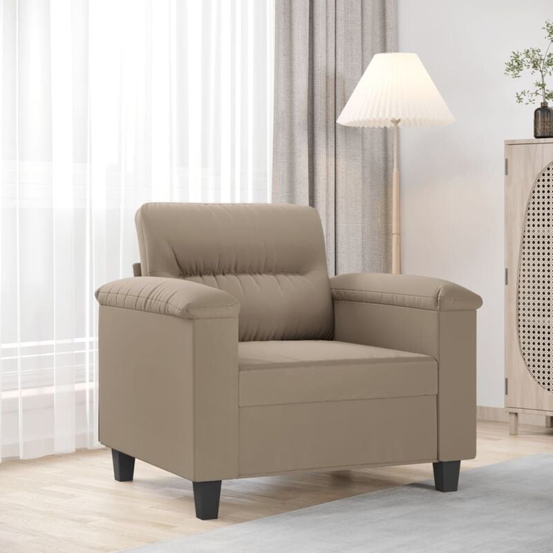 foto del prodotto vidaxl poltrona tortora 60 cm in microfibra