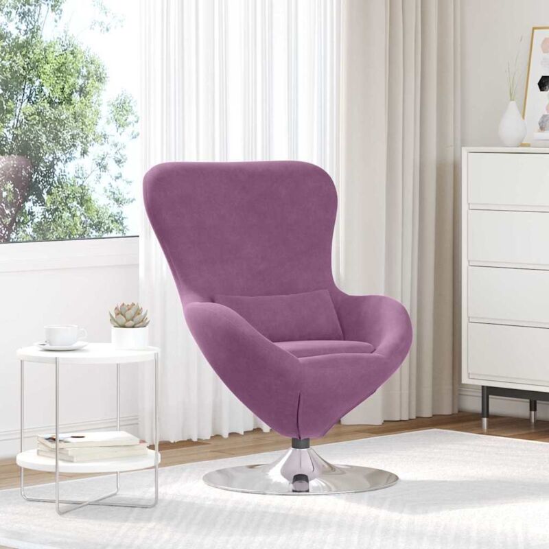 foto del prodotto vidaxl poltrona uovo in velluto viola
