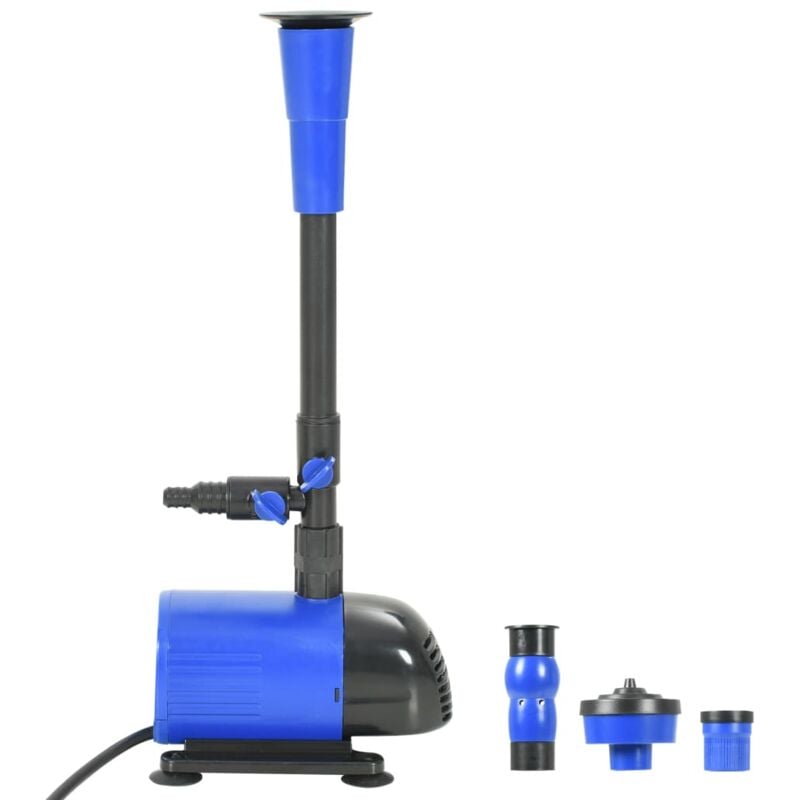 foto del prodotto vidaxl pompa per fontana blu e nero con 3 ugelli intercambiabili vari modelli modelli 38 w