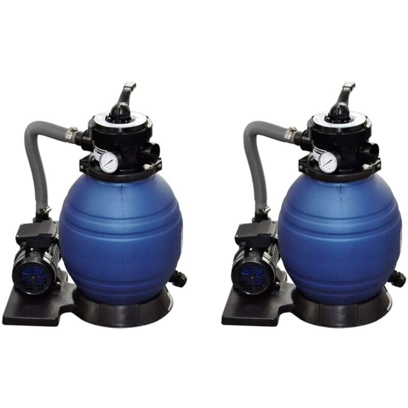 foto del prodotto vidaxl pompe con filtro a sabbia 2 pz 400 w 11000 l h