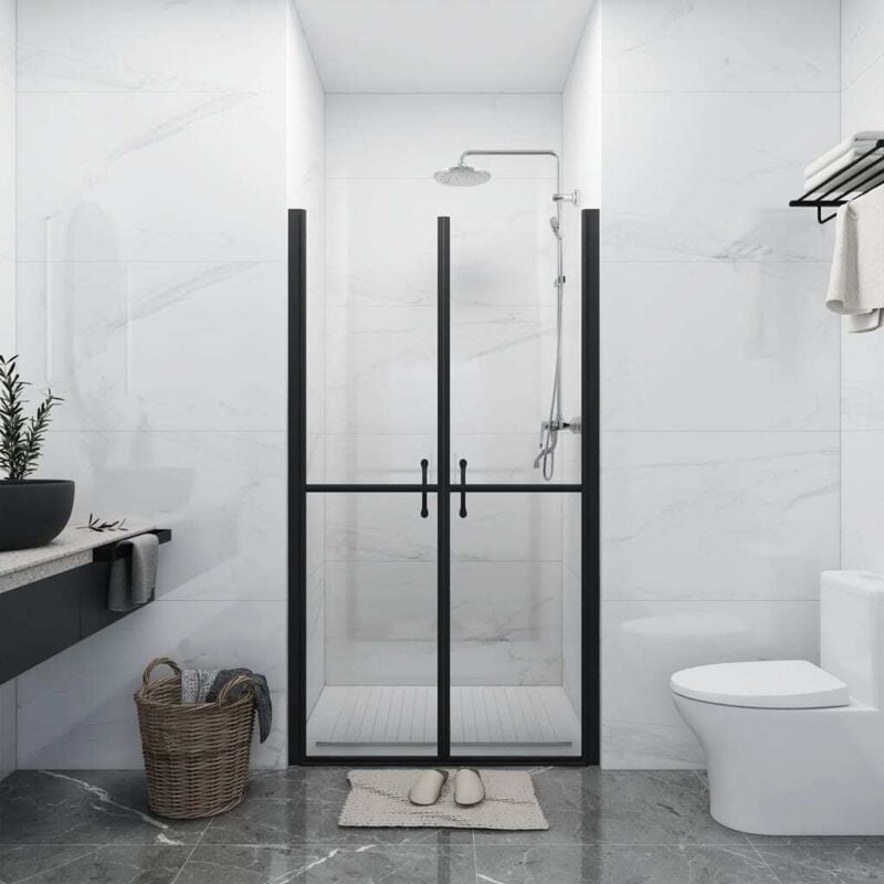 foto del prodotto vidaxl porta per doccia trasparente dal design elegante con 2 maniglie varie misure dimensioni 81 x 190 cm