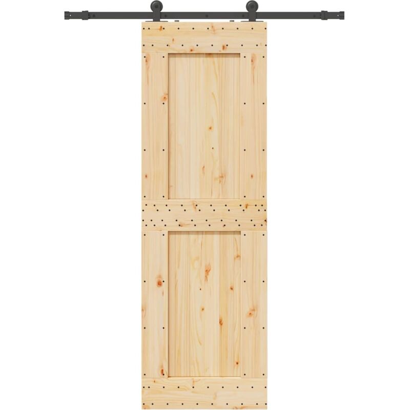 foto del prodotto vidaxl porta scorrevole con set hardware 70x210 cm legno massello pino 108703