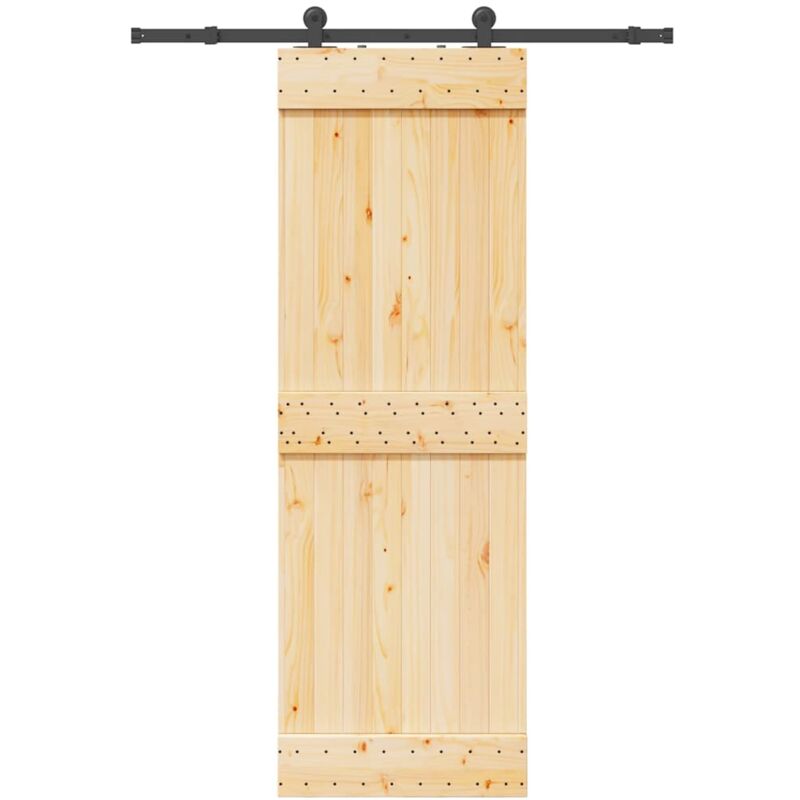 foto del prodotto vidaxl porta scorrevole con set hardware 70x210 cm legno massello pino