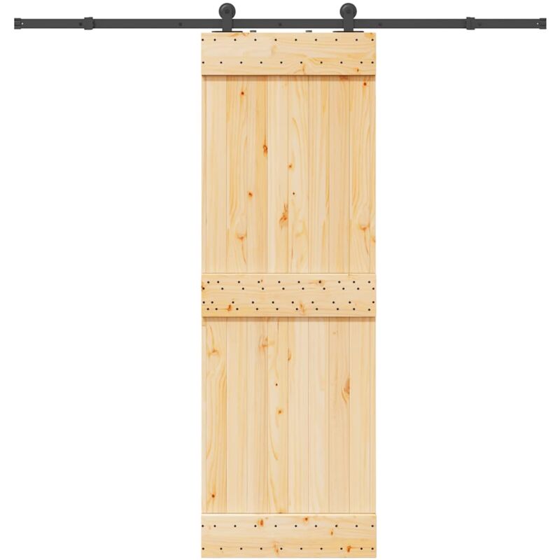 foto del prodotto vidaxl porta scorrevole con set hardware 70x210 cm legno massello pino