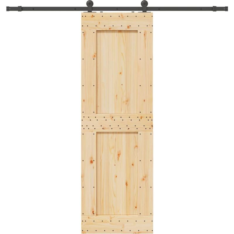 foto del prodotto vidaxl porta scorrevole con set hardware 70x210 cm legno massello pino