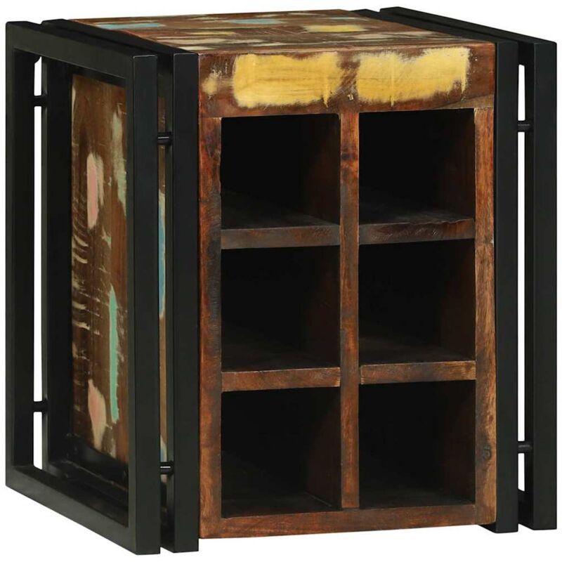 foto del prodotto vidaxl portabottiglie 34.5 x 35 x 39 cm legno massello di recupero