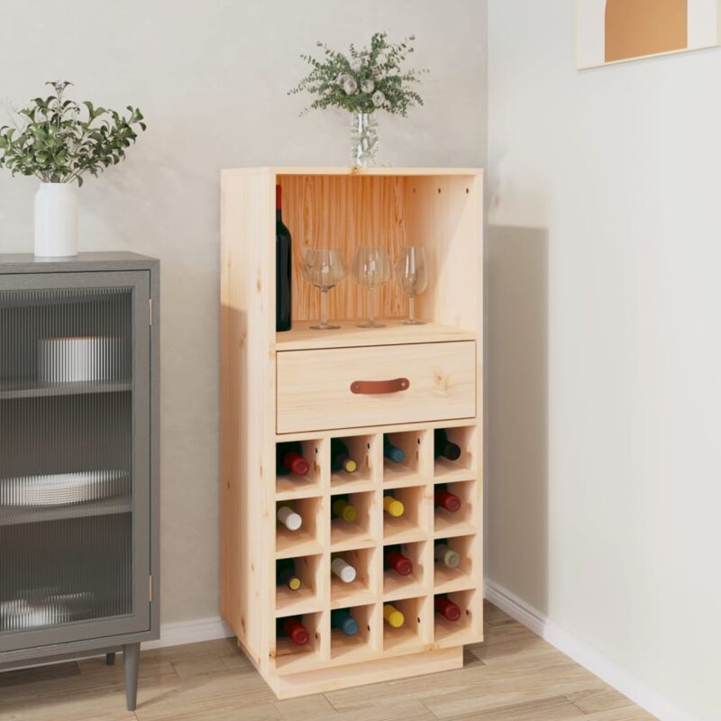 foto del prodotto vidaxl portabottiglie 45x34x100 cm in legno massello di pino