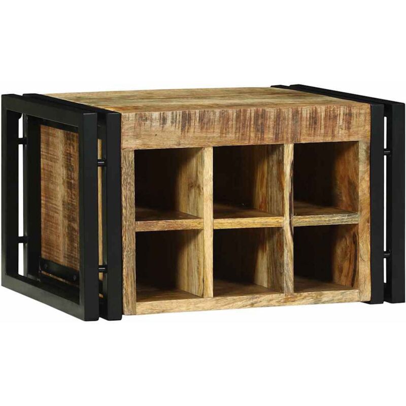 foto del prodotto vidaxl portabottiglie 46x35x27.5 cm legno massello di mango grezzo