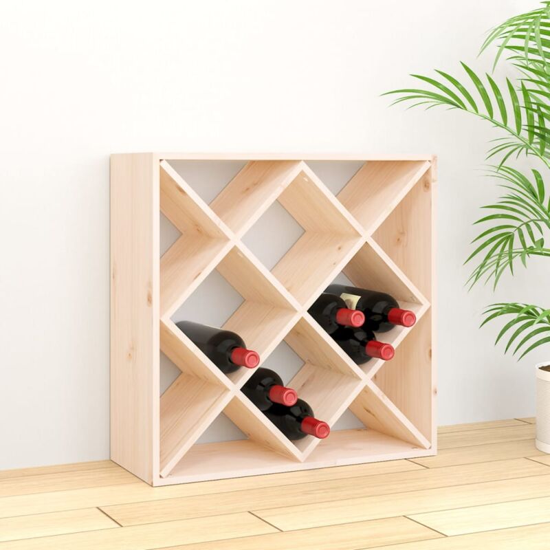 foto del prodotto vidaxl portabottiglie 62x25x62 cm in legno massello di pino