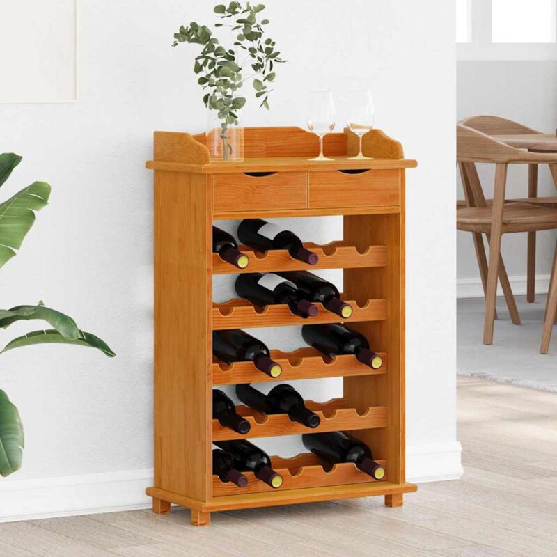 foto del prodotto vidaxl portabottiglie 90x60x30 cm legno massello di pino