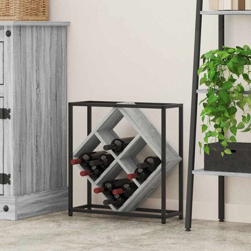 foto del prodotto vidaxl portabottiglie grigio sonoma 51x18x52,5 cm legno ingegnerizzato